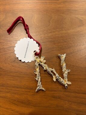 Anthropologie ornament letter N